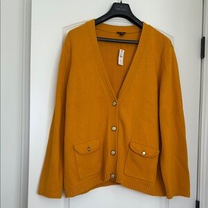 NWT Talbots Women's Mustard Cardigan Sweater Size 3X